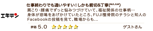 亀岡市FUJI整骨院エキテン口コミ